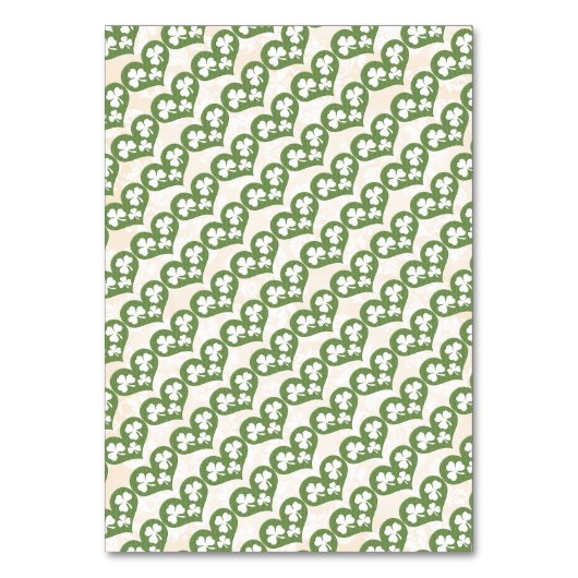 DIY Shamrock and Hearts Hoefijzer Tent Place Card Kaart (Achterkant)