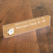 DIY Sjabloon naamplaat Clock ART Navin JOSHI Canad Naambordje (Zijkant)