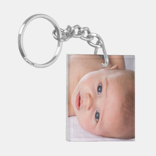 DIY-Sleutelhanger | Aangepaste foto, Logo of Afbee Sleutelhanger (Voorkant Links)