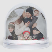 DIY Snow Globe - Custom Photo & Text Sneeuwbol (Voorkant)