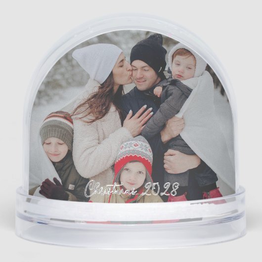 DIY Snow Globe - Custom Photo & Text Sneeuwbol (Voorkant)