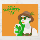 DIY St. Patrick's Day Bierlabel Bier Etiket (Enkel label)