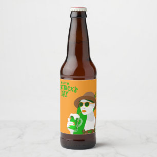 DIY St. Patrick's Day Bierlabel Bier Etiket