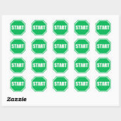 DIY St Patrick's Day Green party START-teken Vierkante Sticker (Vel)
