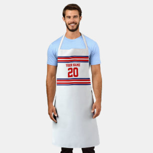 DIY Team Jersey Stripes White Navy Red Schort