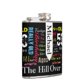 DIY-tekst | 50e gelukkige dag | Mijlsteenkolf Heupfles (Rechts)