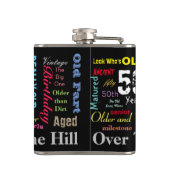 DIY-tekst | 50e gelukkige dag | Mijlsteenkolf Heupfles (Achterkant)