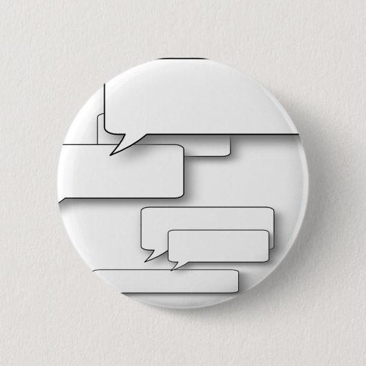 DIY-tekst - Aangepaste Cartoon Spreek het dialoogv Ronde Button 5,7 Cm (Voorkant)