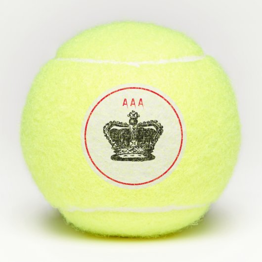 DIY  Tennis Ball MONOGRAM MET CROWN Tennisballen (Voorkant)