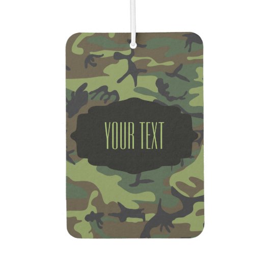 DIY Text Camouflage Patroon Design Luchtverfrisser (Voorkant)