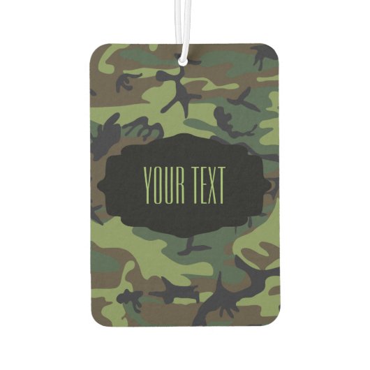 DIY Text Camouflage Patroon Design Luchtverfrisser (Achterkant)