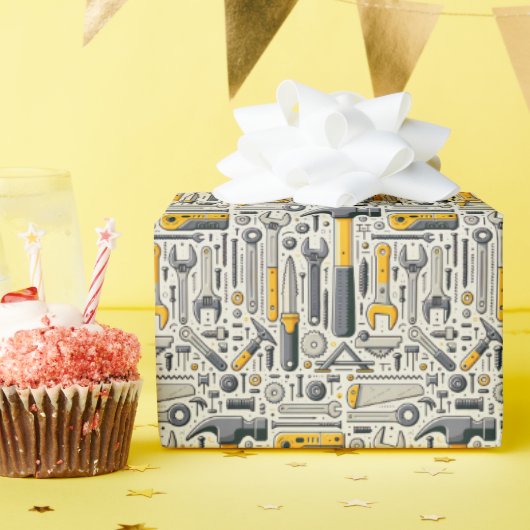 DIY Tool Assortiment Cadeaupapier (Verjaardagsfeest)