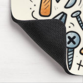 DIY Tools Doodle Cartoon Muismat (Hoek)