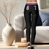 DIY Trending Pet Lover Cat Mom 67th Birthday Black Leggings