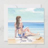 *~* DIY Tropical AR29 Beach ANY EVENT Party Kaart (Voorkant)