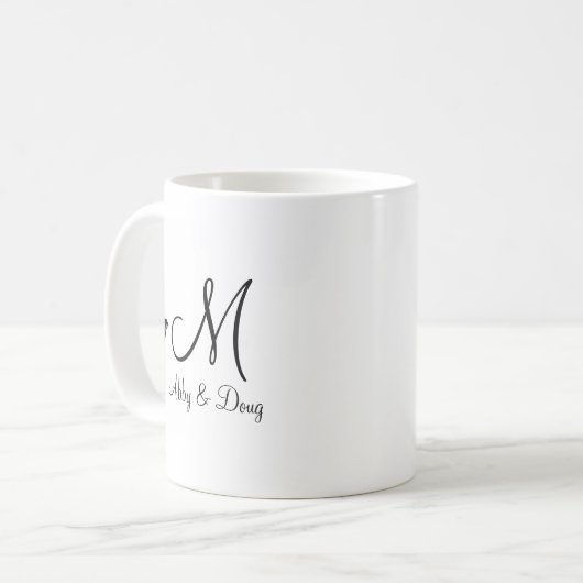 DIY Tulip logo met monogram Koffiemok (Voorkant links)