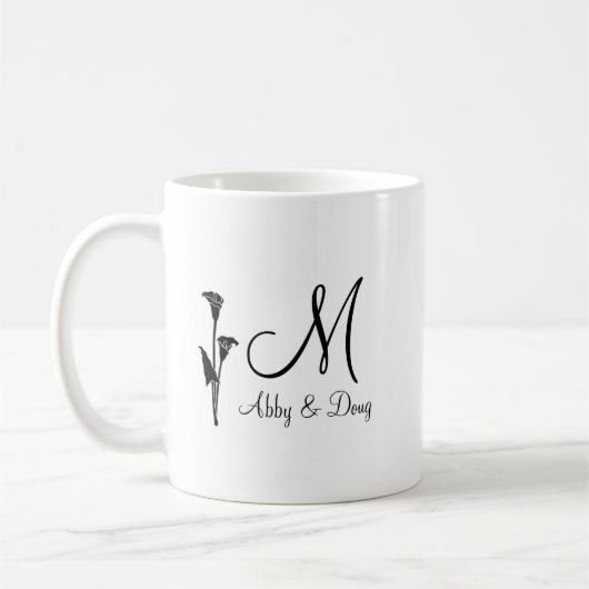 DIY Tulip logo met monogram Koffiemok (Links)