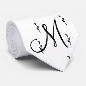 DIY Tulip logo met monogram Stropdas (Opgerold)