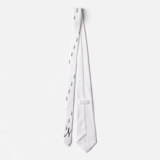 DIY Tulip logo met monogram Stropdas (Achterkant)