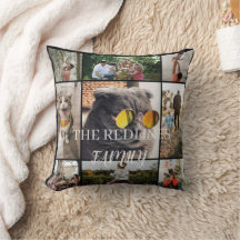 DIY Two-Sided Family Photo Collage Pillow 9Photos