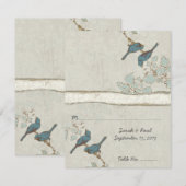 DIY U Score Kaart Blauwgroen Bird Weduwkaart (Voorkant / Achterkant)