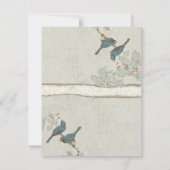 DIY U Score Kaart Blauwgroen Bird Weduwkaart (Achterkant)