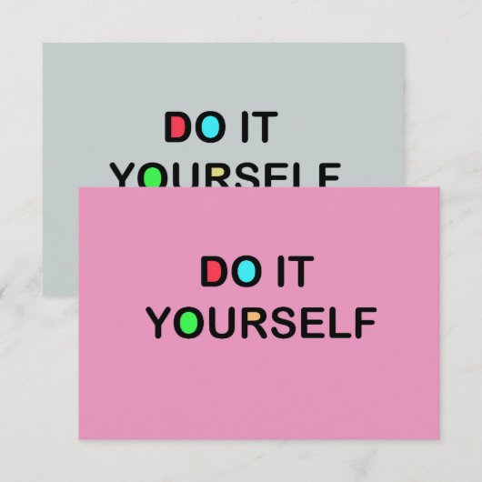 DIY - Uitnodigingen / RSVP 3,5-inch x 5-inch vierk (Voorkant / Achterkant)