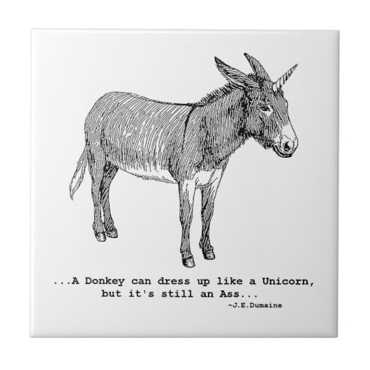 DIY UnicornDonkey ver1 Tegeltje (Voorkant)