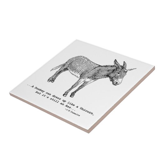 DIY UnicornDonkey ver1 Tegeltje (Zijkant)