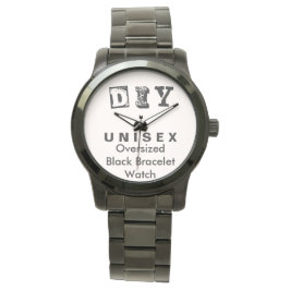 DIY - Unisex Overmaatse Black Bracelet Watch Manne Horloge