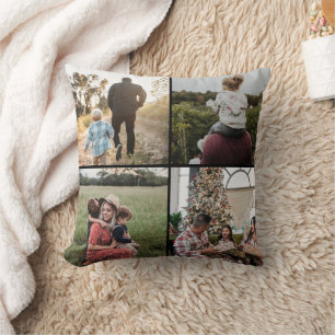 DIY UW GEZIN Tweezijdig Familie 4 Foto's Kussen