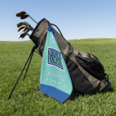 DIY Uw Logo, Bedrijfsnaam Promo, Blauwgroen & Blau Golfhanddoek (Groen)