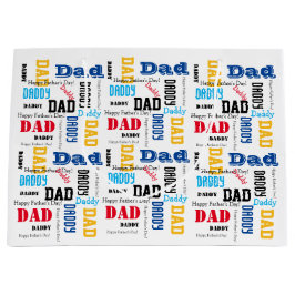 DIY Vaderdag Gift Bag Kleurrijke Tekst Groot Groot Cadeauzakje