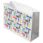 DIY Vaderdag Gift Bag Kleurrijke Tekst Groot Groot Cadeauzakje (Achterkant Gekanteld)