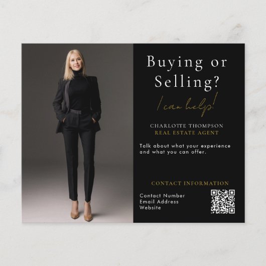 DIY Verkoop of koop onroerend goed foto Flyer (Voorkant)