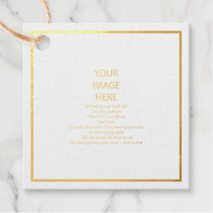 DIY Vierkante Gouden Folie Lijst Hang Labels