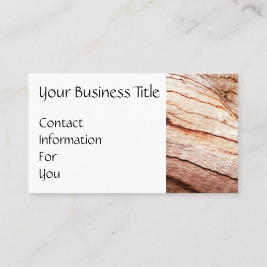 DIY Visitekaartje Wood textuur (Achterkant)