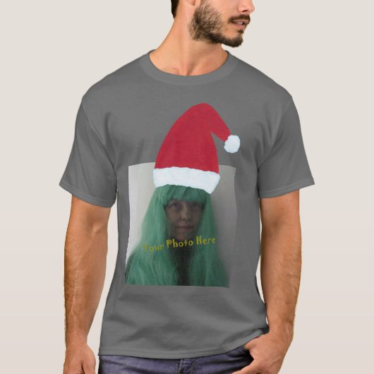 DIY Voeg Foto toe onder Santa hat op shirt (Voorkant)