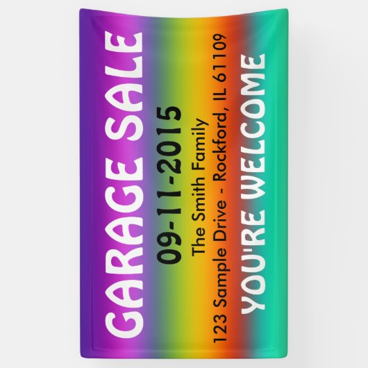 DIY - Voeg je eigen achtergrond, tekst en ideeën t Spandoek (Verticaal)