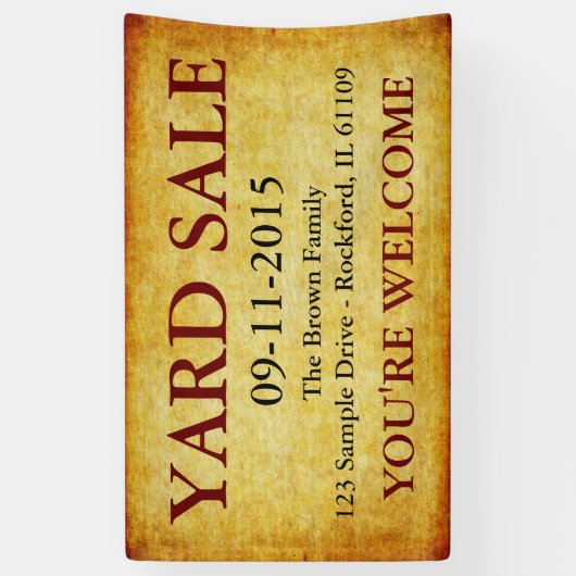 DIY - Voeg je eigen achtergrond, tekst en ideeën t Spandoek (Verticaal)