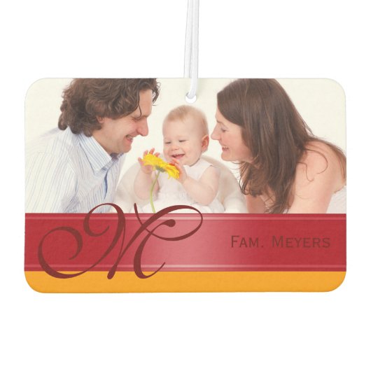 DIY - Voeg je eigen foto, naam en monogram toe Luchtverfrisser (Achterkant)