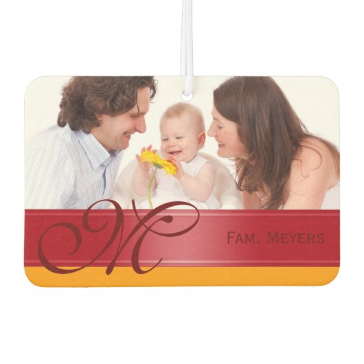 DIY - Voeg je eigen foto, naam en monogram toe Luchtverfrisser (Voorkant)