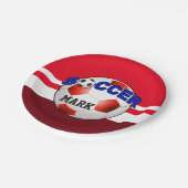 DIY Voetbal KIES UW ACHTERGRONDKLEUR Papieren Bordje (Gekanteld)