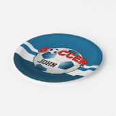 DIY Voetbal KIES UW ACHTERGRONDKLEUR Papieren Bordje (Gekanteld)