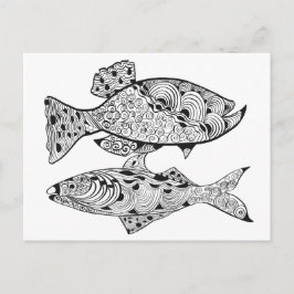 DIY volwassen kleur in visontwerp Briefkaart