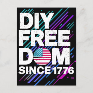 DIY-vrijheid sinds 1776-inch tekstgebaseerd ontwer Briefkaart