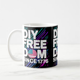 DIY-vrijheid sinds 1776-inch tekstgebaseerd ontwer Koffiemok