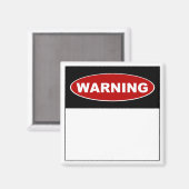 DIY "Waarschuwing" Magneet (Voorkant / Achterkant)