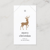 DIY WATERVERF KERSTHERTEN VAKANTIE CADEAU LABEL (Voorkant)