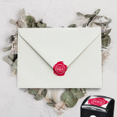 DIY Wedding Funny Faux Red Wax Seal Monogram Zelfinktende Stempel